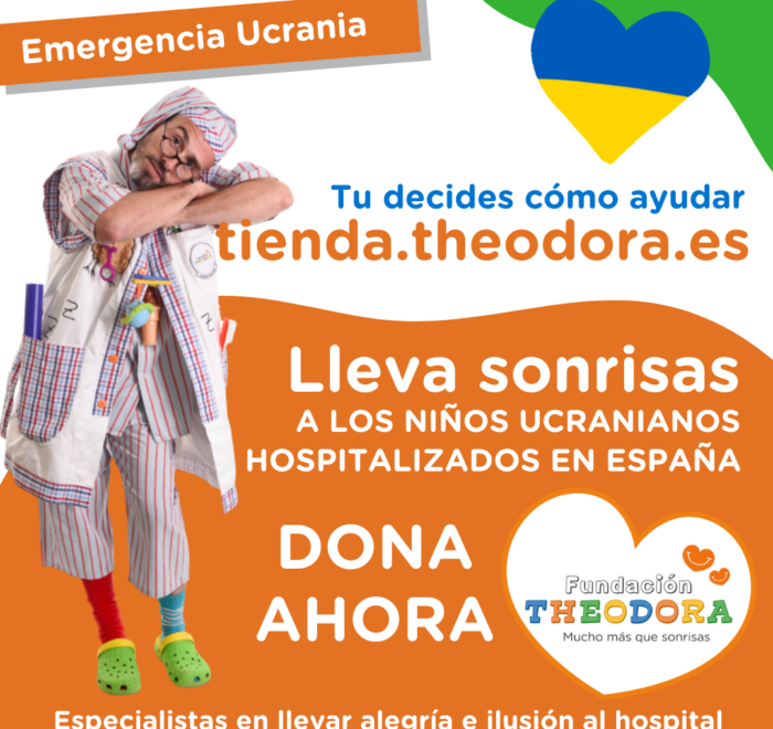 Fundación Theodora visita con tu ayuda a los niños ucranianos hospitalizados en España